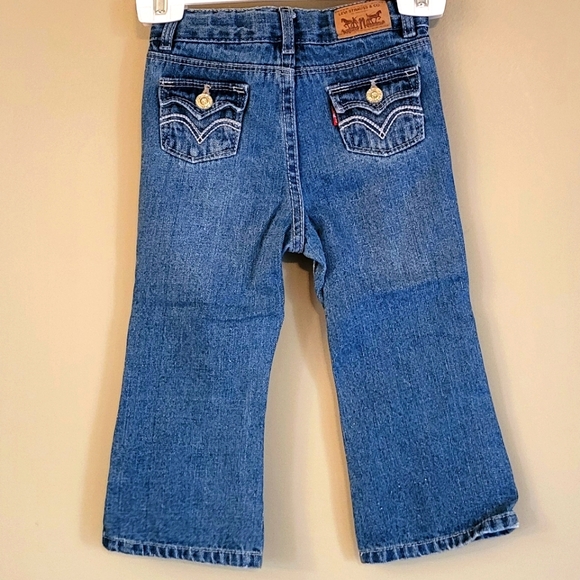 Levis Flare medium wash girl's denim jeans - Picture 2 of 9